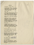 Moe Howard's Signed 15pp. Script From a Scene in a Stooges Movie With Shemp, Hand-Annotated by Moe for Curly Joe Instead -- Likely Edited for a Charity Performance -- 8.5'' x 11'', Very Good